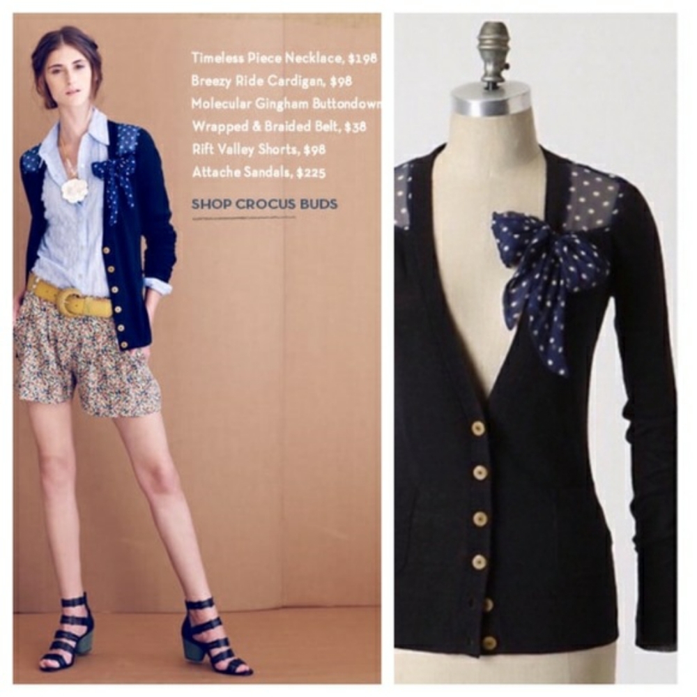 Anthropologie silk linen cardigan